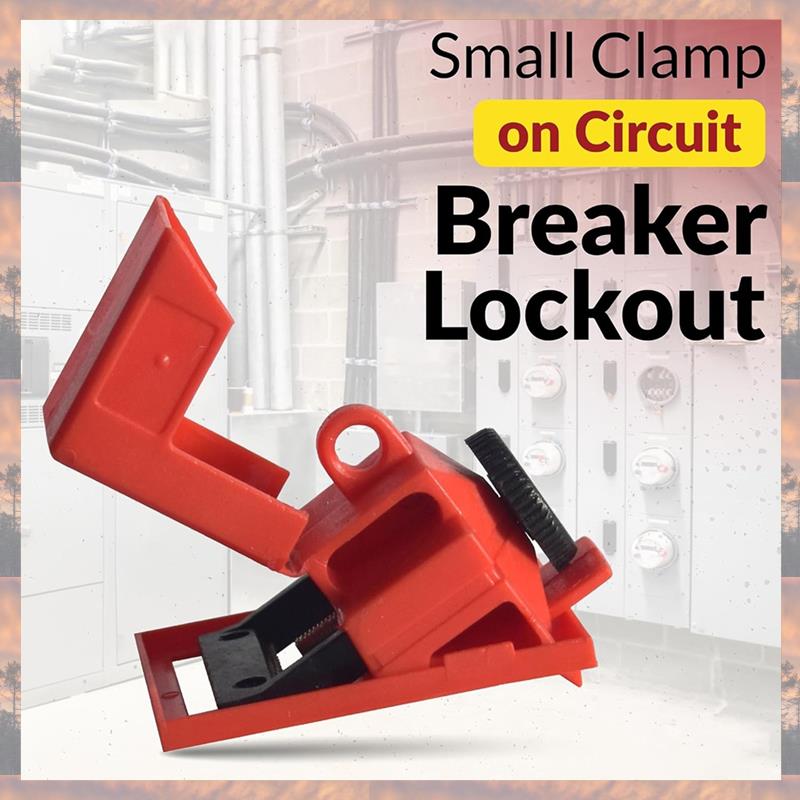 2025 Trend Circuit Breaker Lockout For 120-277V Clamp-On Electrical Single Pole Breaker Lock Out Tagout Kit Device Refill Statio