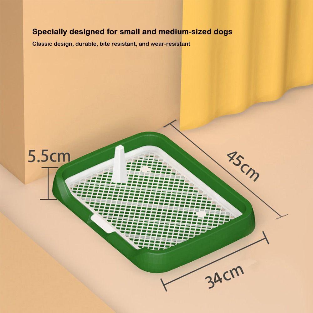Bac à litière en plastique pour chien, amovible et résistant aux éclaboussures, support pour coussin d'urine pour chien, toilettes portables pour petit chien