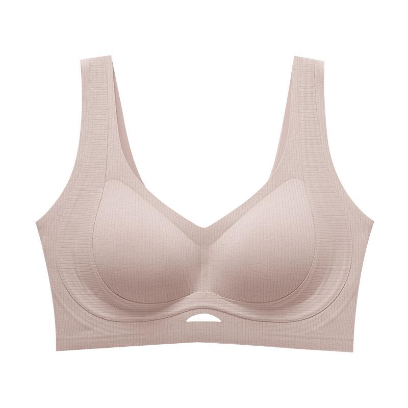 Traceless steel rim autumn and winter jelly underwear, women gather and close secondary breasts, pull soft support, bra, large breasts, small