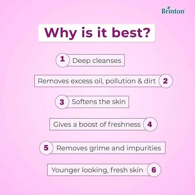 Brinton Doux Deep Daily Cleanser, Face Cleansing & Softens Skin | Moisturization & Nourishment, Daily Care, Make-Up Removal | All Skin Types 125 Ml