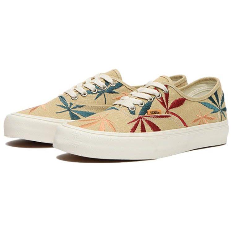 Vans Authentic Vr3 Leaf Embroidery Low-Top Skate Shoes Unisex Sneakers Light-Brown VN0A5EE2AZB