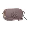 Tory Burch Miller Adjustable Detachable Shoulder Strap Zipper Leather Crossbody Mini Bag Women Crossbody Bag Gray-Brown 145667-093