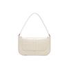 By Far Miranda Series Leather Crocodile Embossed Shoulder Bag Women Handbags Off-White 19FWMDASCEDMEDCE
