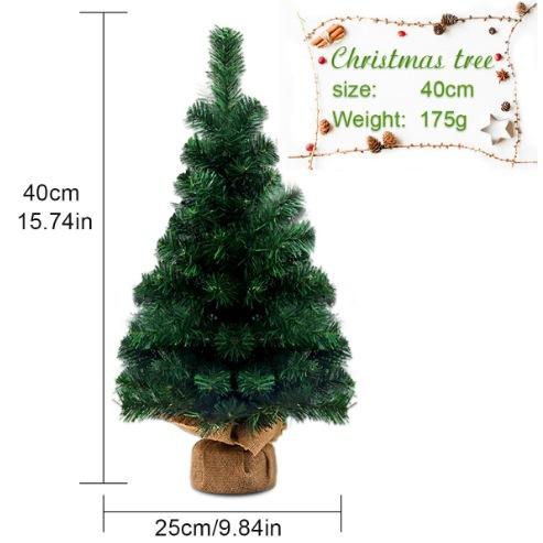 Christmas Tree 20cm Green Tree 50cm Mini Christmas Tree Linen Bottom Tree Christmas Day Shopping Mall Window Desktop Decoration