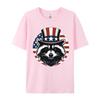 Raccoon Patriotic America 4th Of July TShirts Funny Cotton Tees Printing Tops Tee Loose TeeShirt Unisex Top Tshirts