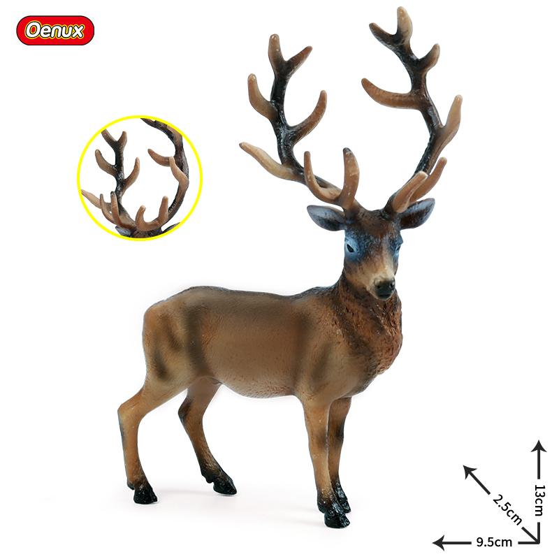 Oenux Lesní divoká zvířata Los Had Zebra Krokodýl Páv Kůň Model Akční figurka Figurky Miniaturní sbírka Dětská hračka