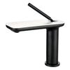 Basin Faucet Bathroom Hot Cold White Mixer Crane Deck Single Lever Black Tap Mixer Brass Waterfall Faucet