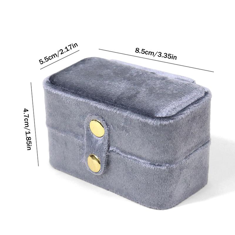 Mini Flip-Top Ring Box Portable Stud Earrings Jewelry Box Oval Velvet Ring Storage Box Jewelry Boxes And Packaging