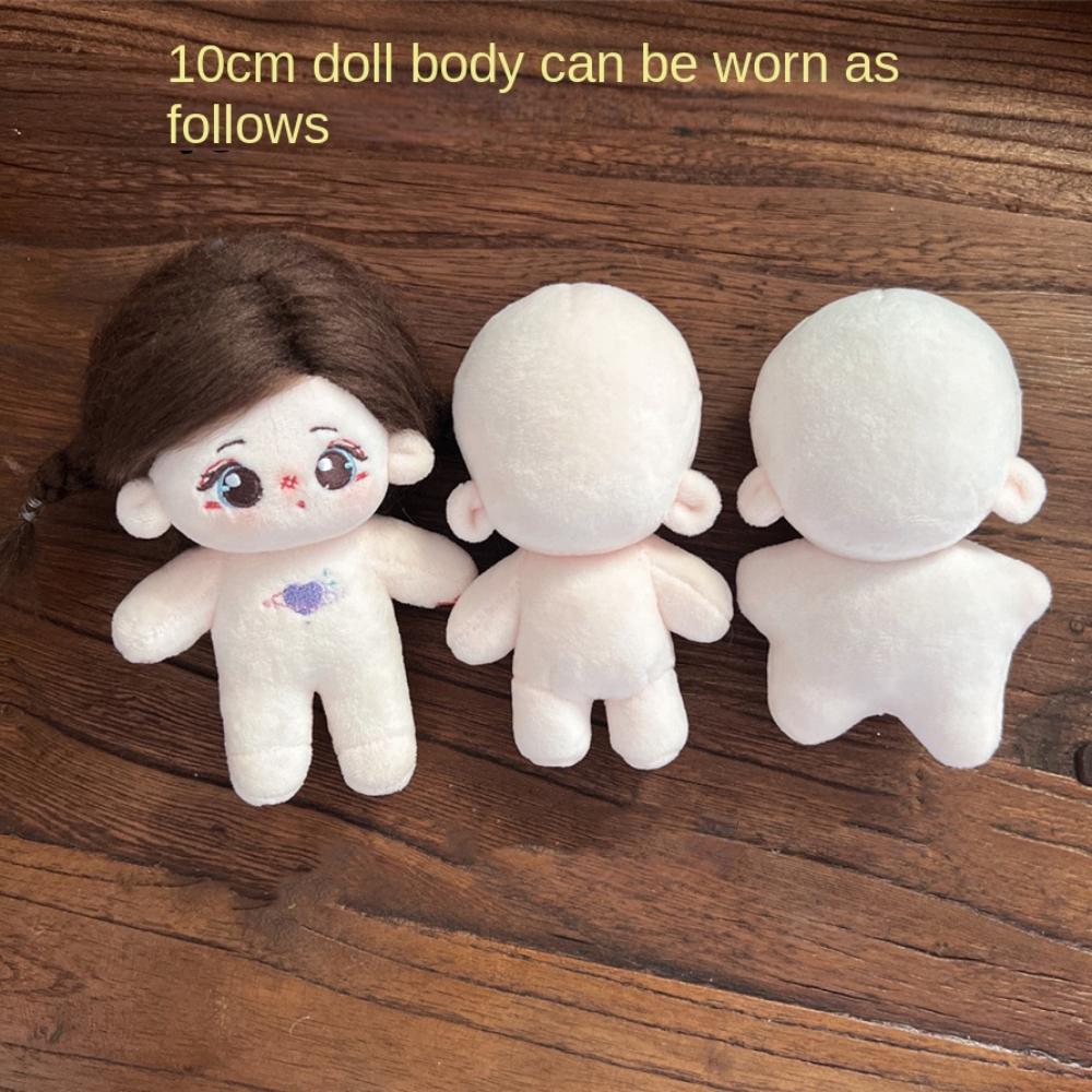 Lovely Maid Costume 10cm Doll Dress Retro Camellia Dolls Cartoon Skirt Miniature Lace Cotton Dolls Halter Dress Stuffed Dolls