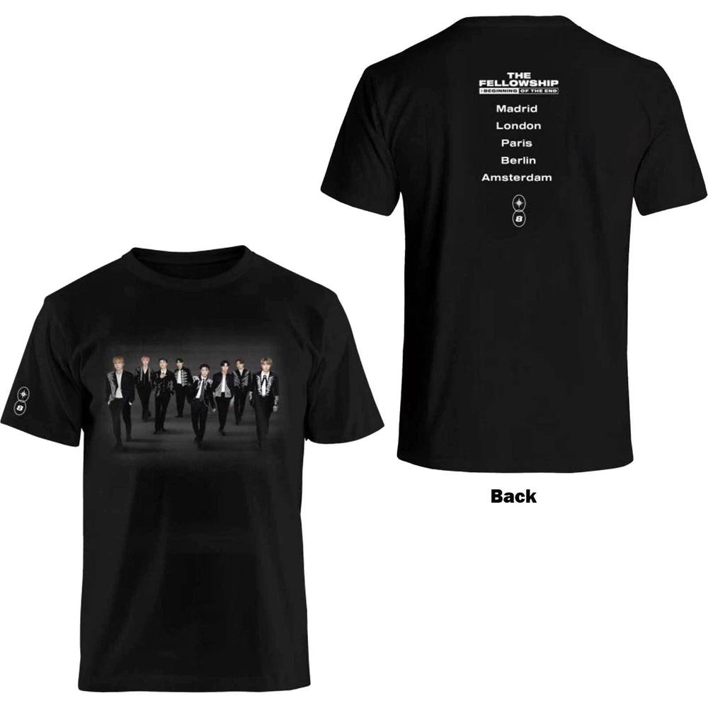 Ateez Unisex Tshirt Fellowship Tour Euro Photo (Back Print) S