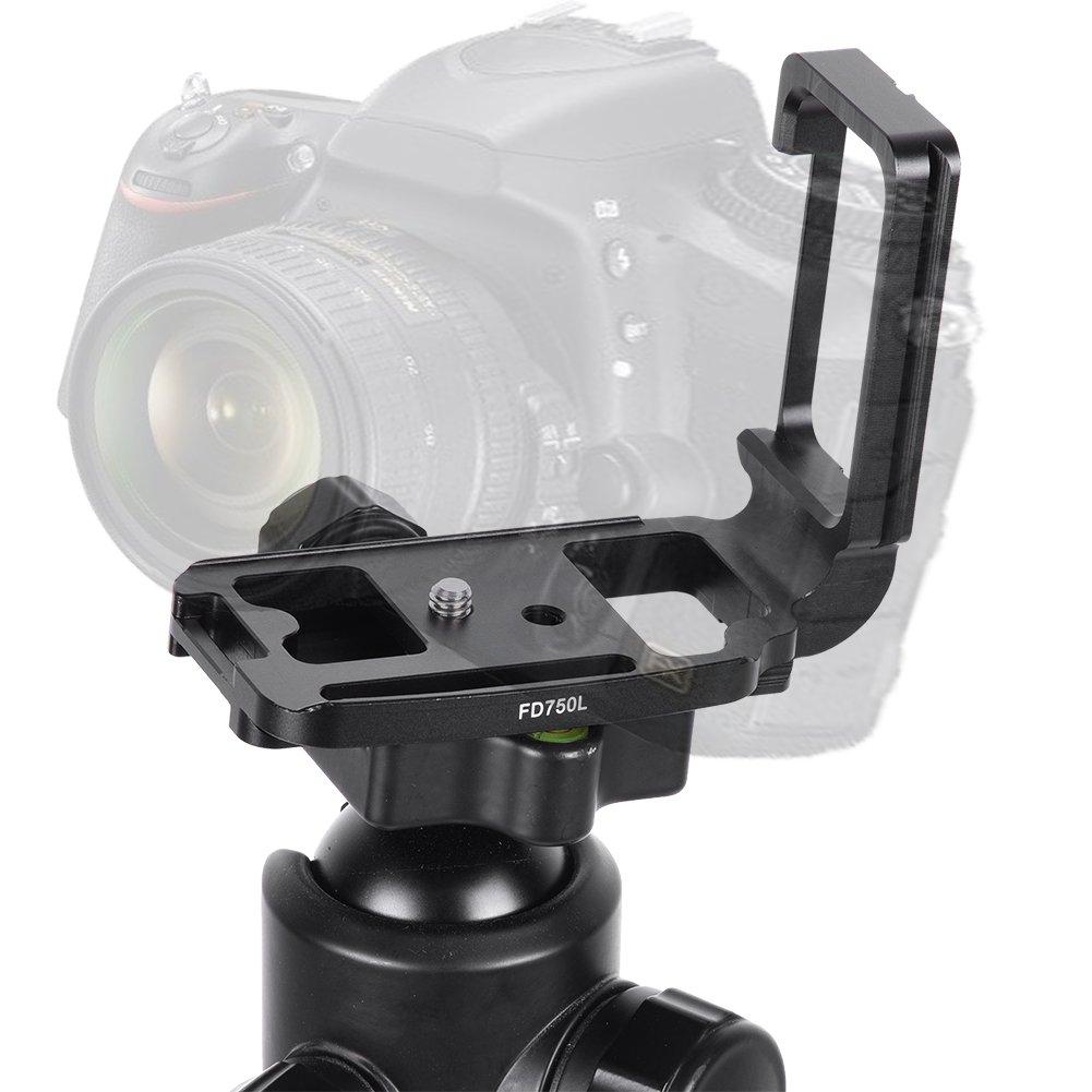 Vbestlife Quick Release Plate Camera Hand Grip Universal Compatible for D750 Camera L-Bracket L-Shaped