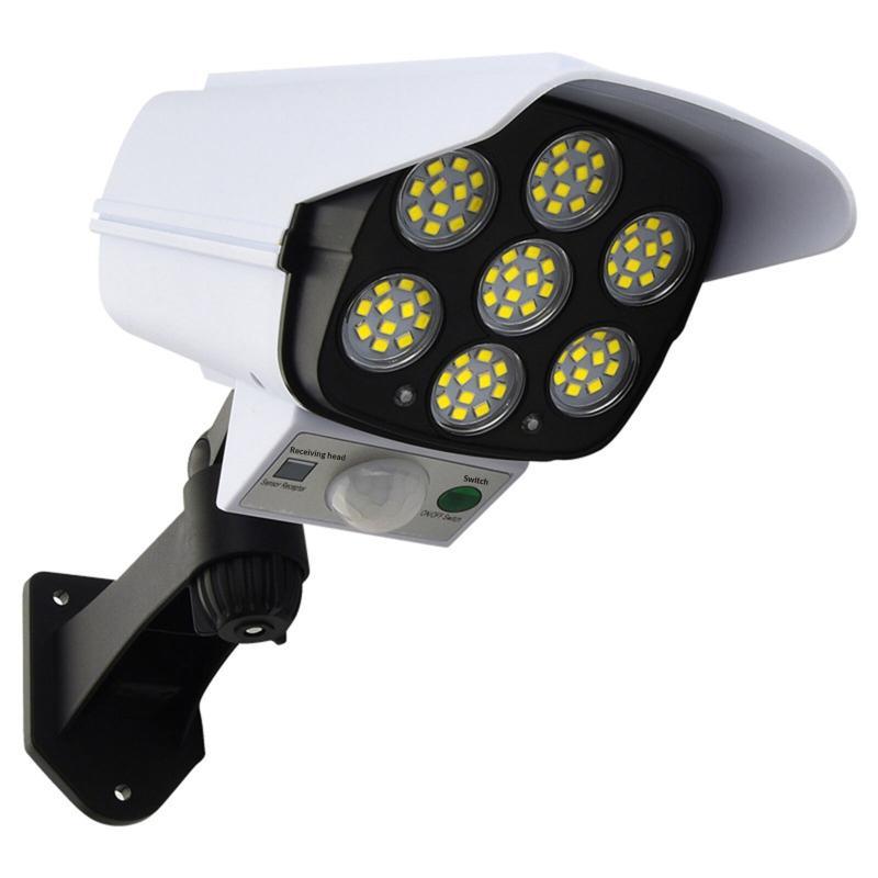 1Pc 77Led Solar Motion Sensor Led Light Outdoor Dummy Camera Wireless Security Flood Light Waterproof Lamp For Home Garden