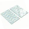 Glass Kitchen Cutting Boards With Decorative Zigzag Graphics 2X30X52 Cm