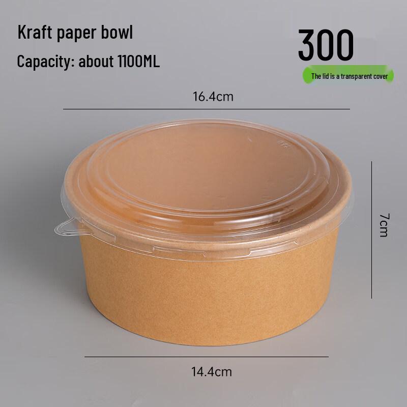 Disposable Kraft Paper Takeaway Bowls