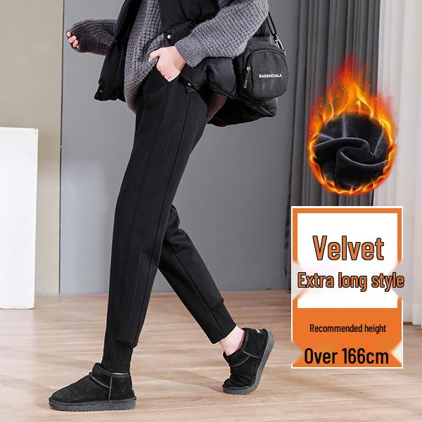 Unisex Lambswool Jogger Pants for Kids – High Waist, Thickened, Plus Velvet, Warm and Casual for Autumn and Winter.