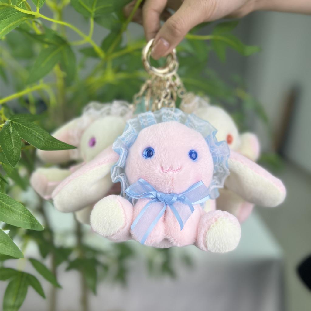 Endearing Bunny Cartoon Plush Toy Keychain With Soft Fabric For Collectible Decor