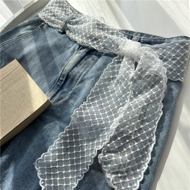 Women Vintage Lace Scarf Belt Elegant Floral Embroidery Long Ribbon Tie Headband Waist Decorative Accessory 1 piece lace belt