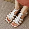 Roman sandals 22 spring and summer open-toe soft leather elegant temperament fairy style flat sandals trendy