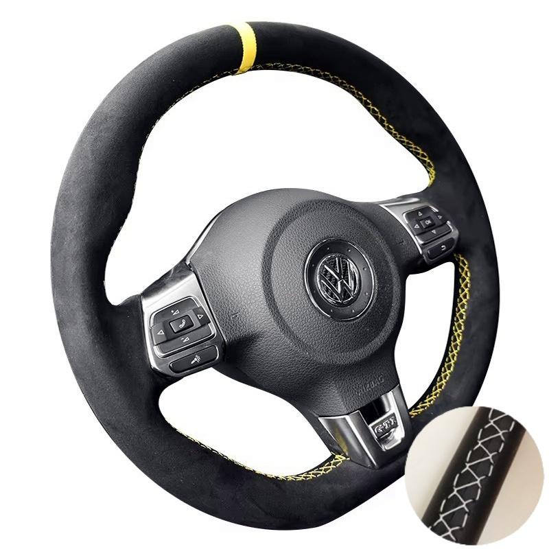 

Індивідуальна обкладинка на кермо автомобіля, плетіння, для Volkswagen VW Golf 6 GTI MK6 VW Jetta GLI Golf R20 Tiguan R-Line
