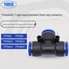 YMER T-Type PE10 Plastic Air Hose Quick Connector Tee