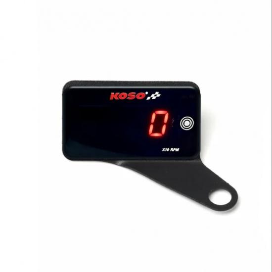 KOSO Motorcycle Tachometer Universal Digital LCD Touch-sensitive RPM Gauge Auto Brightness Waterproof Tachometer