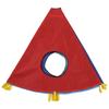 Kids Outdoor Mole Pounding Game Set Round Shape 4 Inflatable Rods Umbrella Parachute with 9 Holes