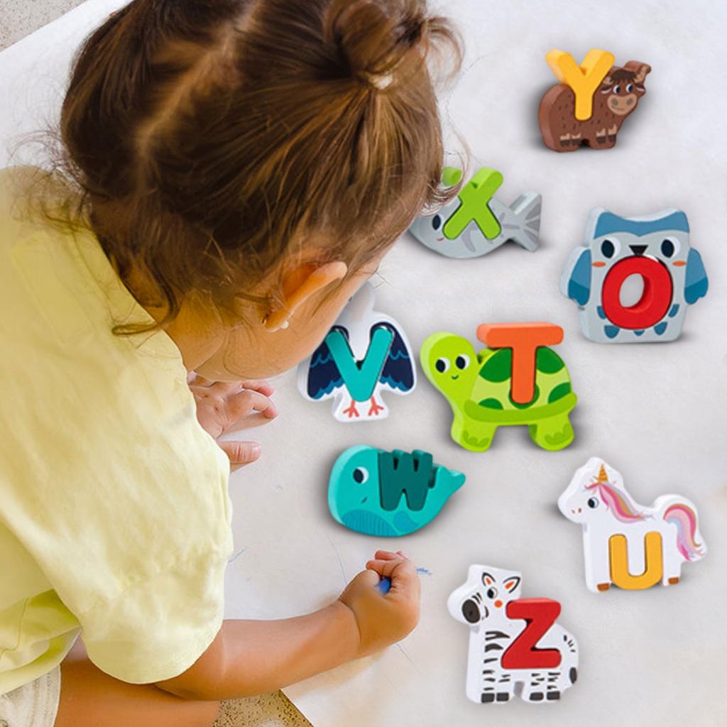 Early Childhood Education And Brain-training Number Board, Number Matching Hand , Cartoon Dinosaur Animal Building Block Toy