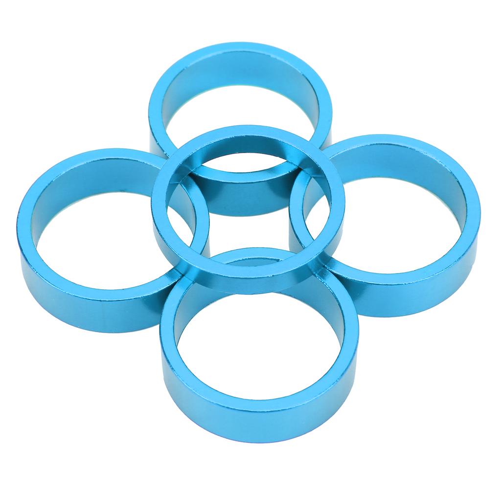 CANSUCC 5PCS 28.6MM MTB Bike Front Fork Washer Set Bicycle Stem Headset Spacer Fork GasketBlue