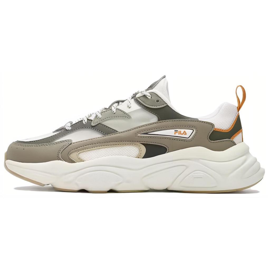 FILA Mars 1S Comfortable Versatile Shock Absorbing Wear Resistant Breathable Rebound Low Top Casual Shoes Men sneaker White Green F12M422107FCA