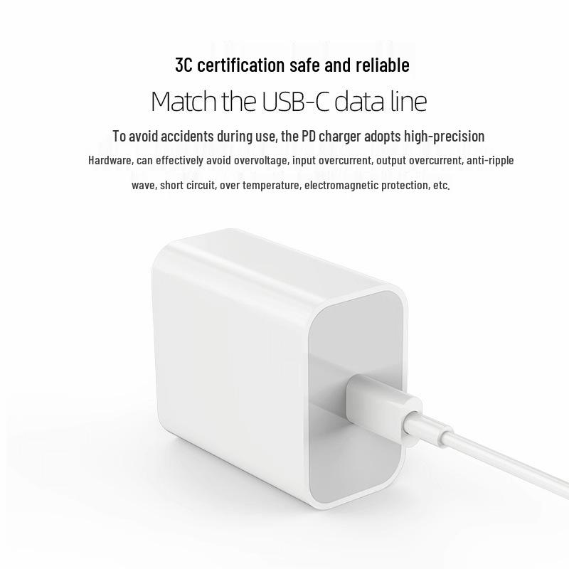 PD20W Dual Port Fast Charger for iPhone 15/14 Pro, 16 Max 30W Mobile Charger