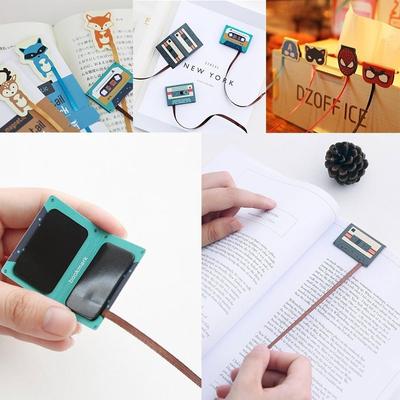 5Pcs Magnet Bookmark Cassette Tapes Book Mark Stationery Office School Supplies Random Delivery