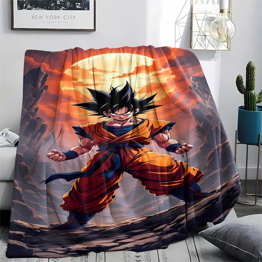 Dragon Ball characters Print Flannel Blanket,High quality Comfortable for All Seasons,Home Decor,Warmth and Comfort,Perfect for Christmas Gifts