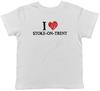 Ich liebe Stoke-on-Trent Kinder T-Shirt Feinkeramik Töpferei Kinder Jungen Mädchen