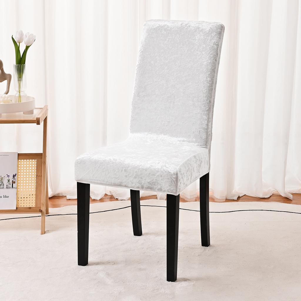 Buckle Non-Slip Gold Diamond Fleece Solid Color Elastic Chair Cover Household Hotel Dining Chair Cover Dust Chair Cover