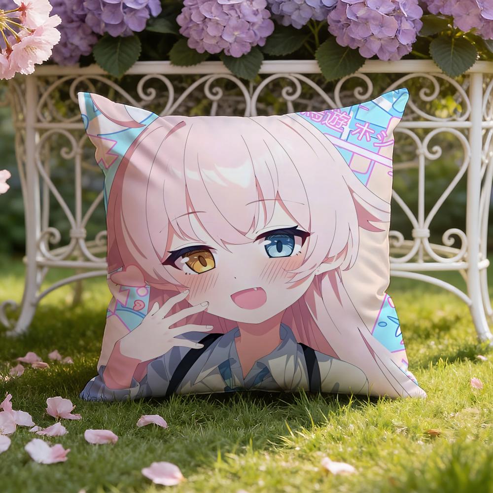 Cute Anime T-Takanashi Hoshino Cushion Cover Home & Car Dual-Scene Pillow Cover: Reversible for Premium Comfort
