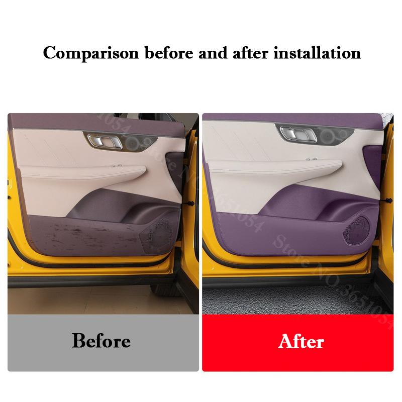 For Changan Deepal S07 S7 Thickened Leather Car Door Anti-kick Pad Glove box Protective Sticker Interior Decoration Accessories