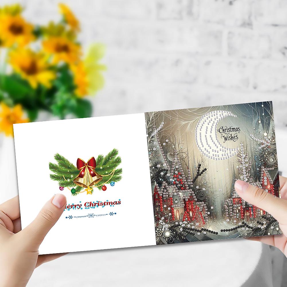 6PCS DIY Christmas Diamond Art Greeting Cards Congratulations Cards & Gifts