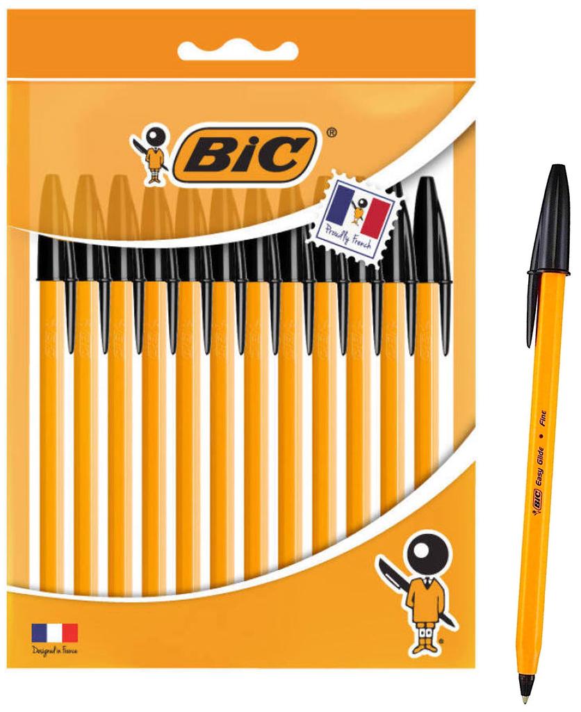 BIC Kuličková sada Pro Kancelář Komerční Použití Kuličkové Pero na Bázi Oleje, Oranžová, 0,7 mm, Černá, 12, Použití, [Produkt]