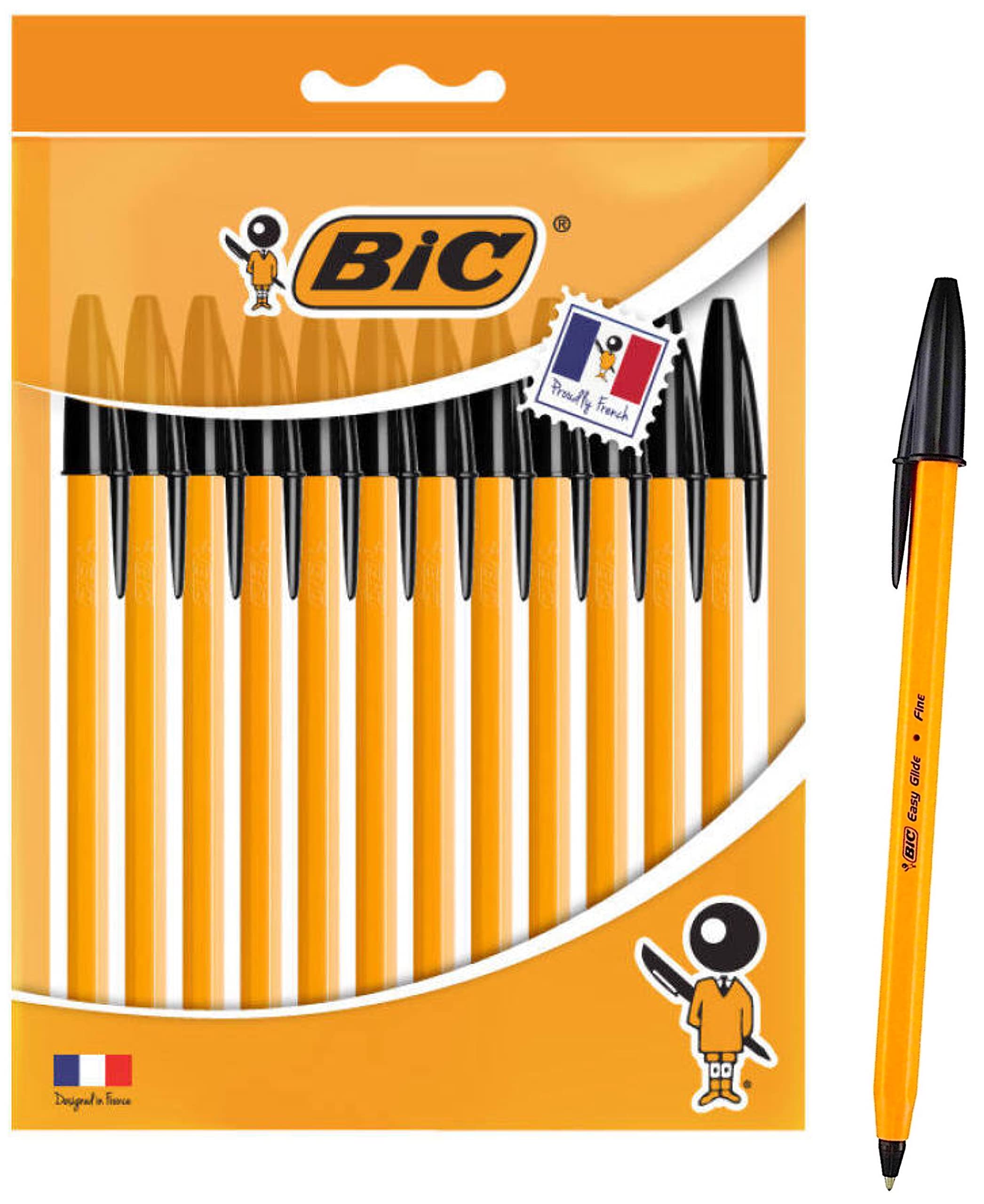 

BIC Ballpoint Set of For Office Commercial Use Oil-based Pen, Orange, 0.7mm, Black, 12, Use, [Product] чёрный