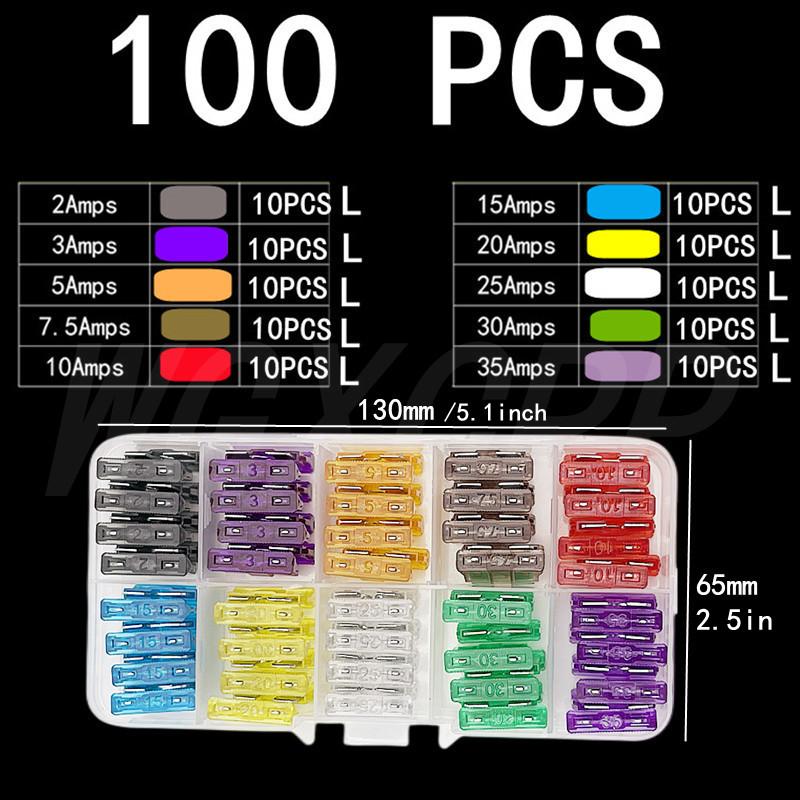 Automotive Fuse Kit,Mini/Small/Medium Size Blade Type for Marine Use Automotive 2A 3A 5A 7.5A 10A 15A 20A 25A 30A 35A Fuses4