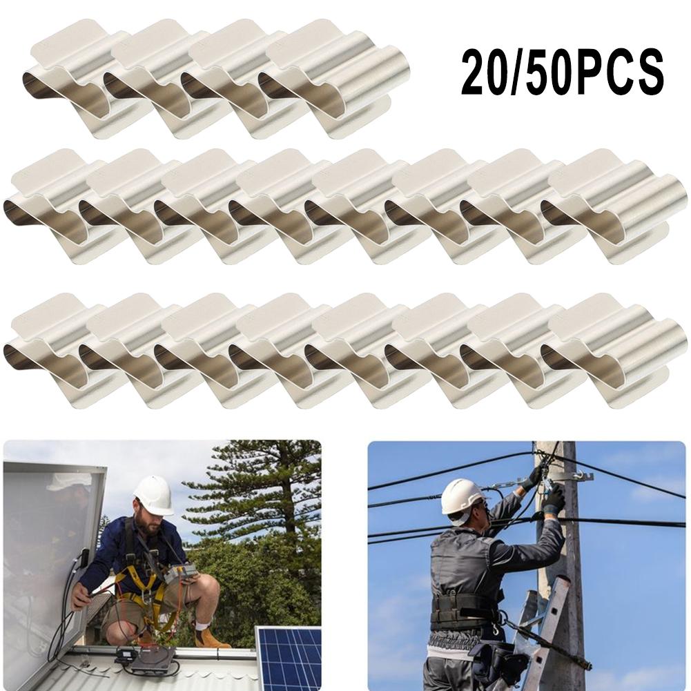 Solar Panel Cable Clips 20/50pcs Solar Cable Fastener Solar Cable Organizer Solar Panel Cable Clip High Quality 100% Brand