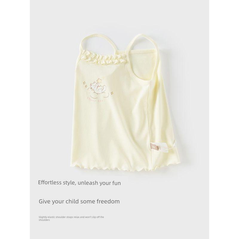 David Bella Children's Vest for Girls 2026 New Style Camisole Base Shirt for Girls Summer Modal T-Shirt Top