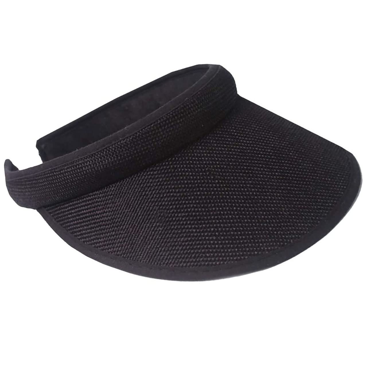 

ОДНО ОГРАНИЧЕНИЕ Солнцезащитный козырек CP051 с широкими полями и однотонной расцветкой, Легкий, Женский, Спортивная/Повседневная шляпа, (3. черный)