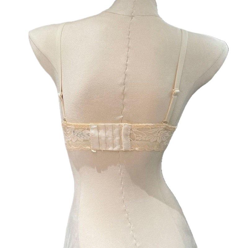 Gather Small Chest Cross Underwear Women's Hollow Lace Thin Pure Desire Wind Sexy Lift Side Close Breast Bra
