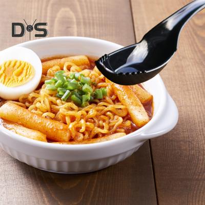 Ramen Terminator Spoon Fork Combo Food-Grade Plastic Ramen Spoon 2-In-1 Noodle Soup Spoon with Fork Asian Ramen Utensil Set for Ramen Wontons Soba