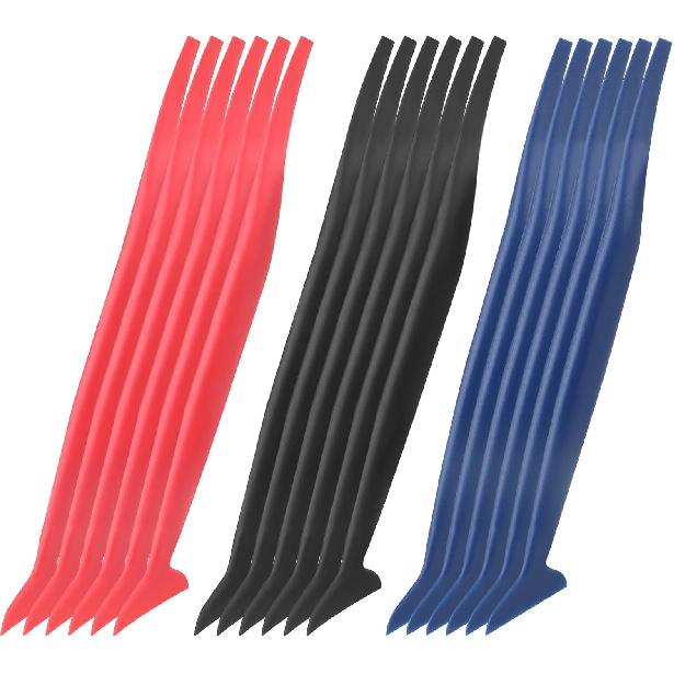 Yolev 18 Pcs Car Micro Squeegee Curves Slot Tint Tool Set,3 in 1 Flexible Vinyl Wrap Tools with Different Hardness for talling Vehicle Wraps and Auto