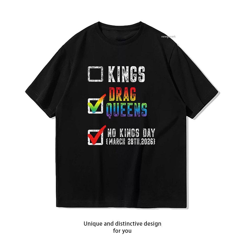 No Kings in America March 28 2026 No Kings Day TShirt Women Unisex Casual cotton printed t shirts S