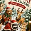 Calendario dell'Avvento Scatola 24 Giorni Calendario di Natale, Animali del Bosco Conto alla Rovescia Elfi Acrilici Figure Giocattoli Carini da Collezione per Decorazione Festa di Natale Natura