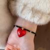 Romantic Fashion Choker Irregular Sweater Chain Adjustable Crystal Heart Bracelet  Women Gifts