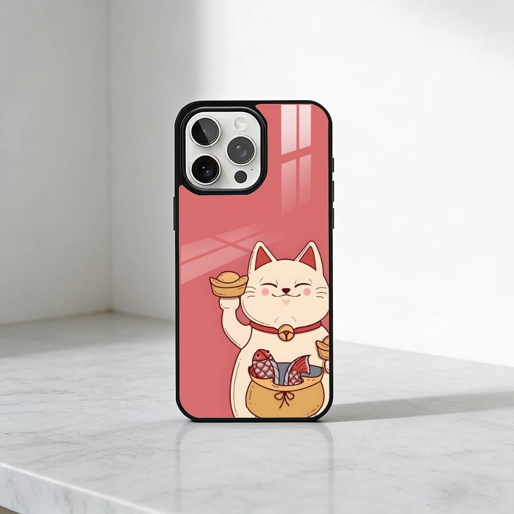 

NWE YEAR Lucky Cats Phone Case For iPhone17,16,15,14,13 Plus,Pro Max Magnetic For Magsafe Wireless Charging iPhone15PROMAX